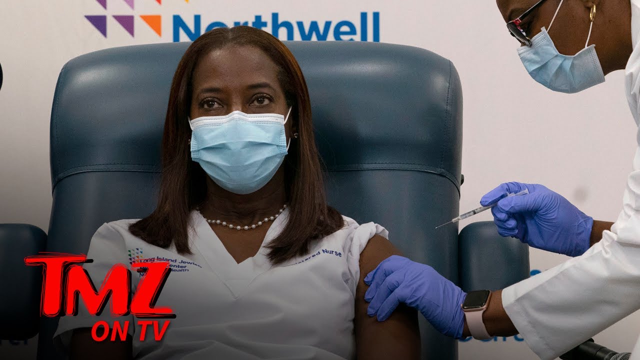 First COVID Vaccine in New York Administered to Black Healthcare Worker | TMZ TV