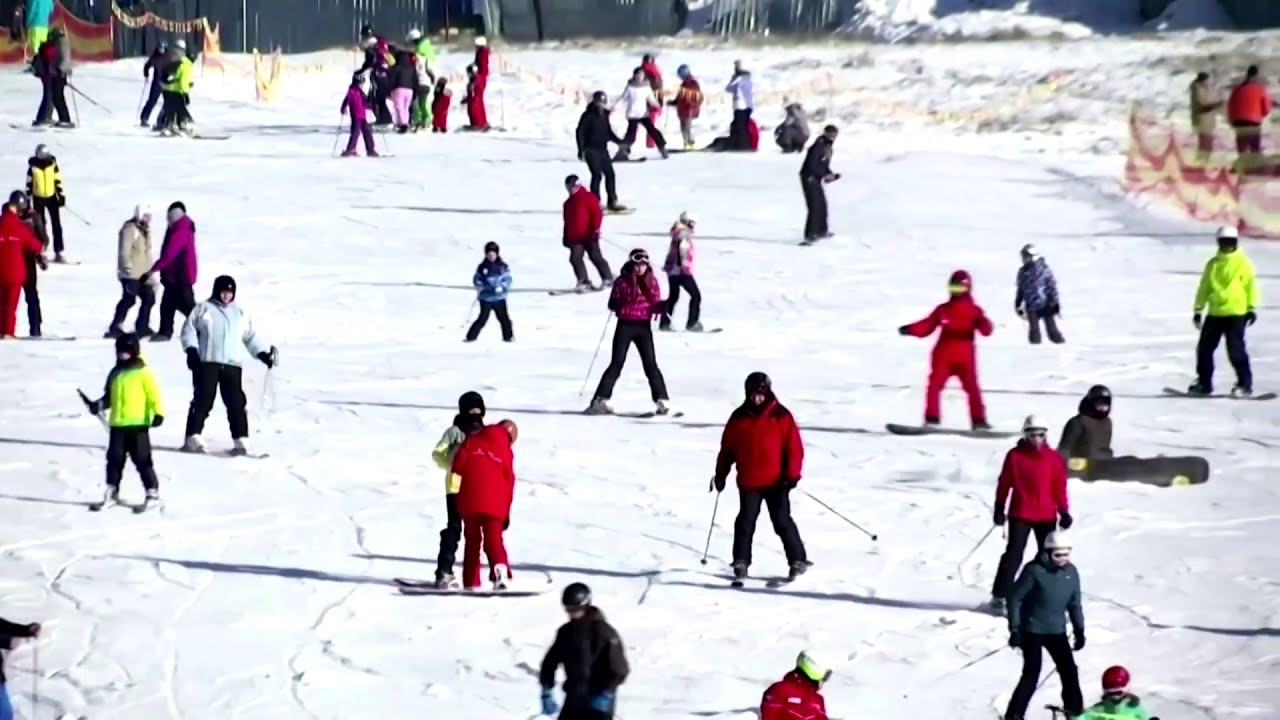 Bustling ski slopes in Ukraine, as Europe debates tourism