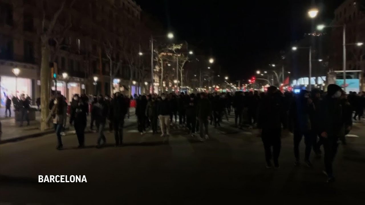 Barcelona protest after rapper's insults lead to prison