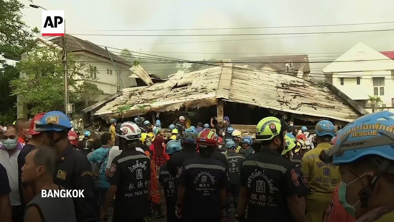 Building in Bangkok collapses after fire, 3 dead