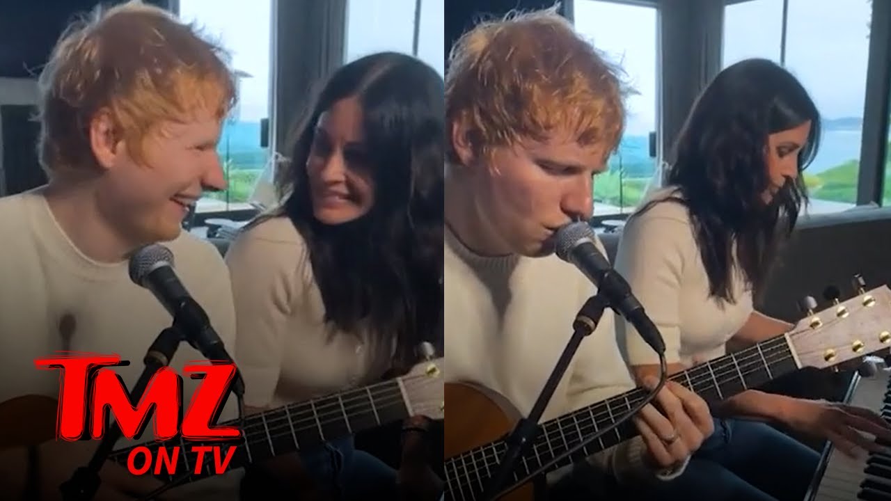 Ed Sheeran Teases New Song with Courtney Cox | TMZ TV