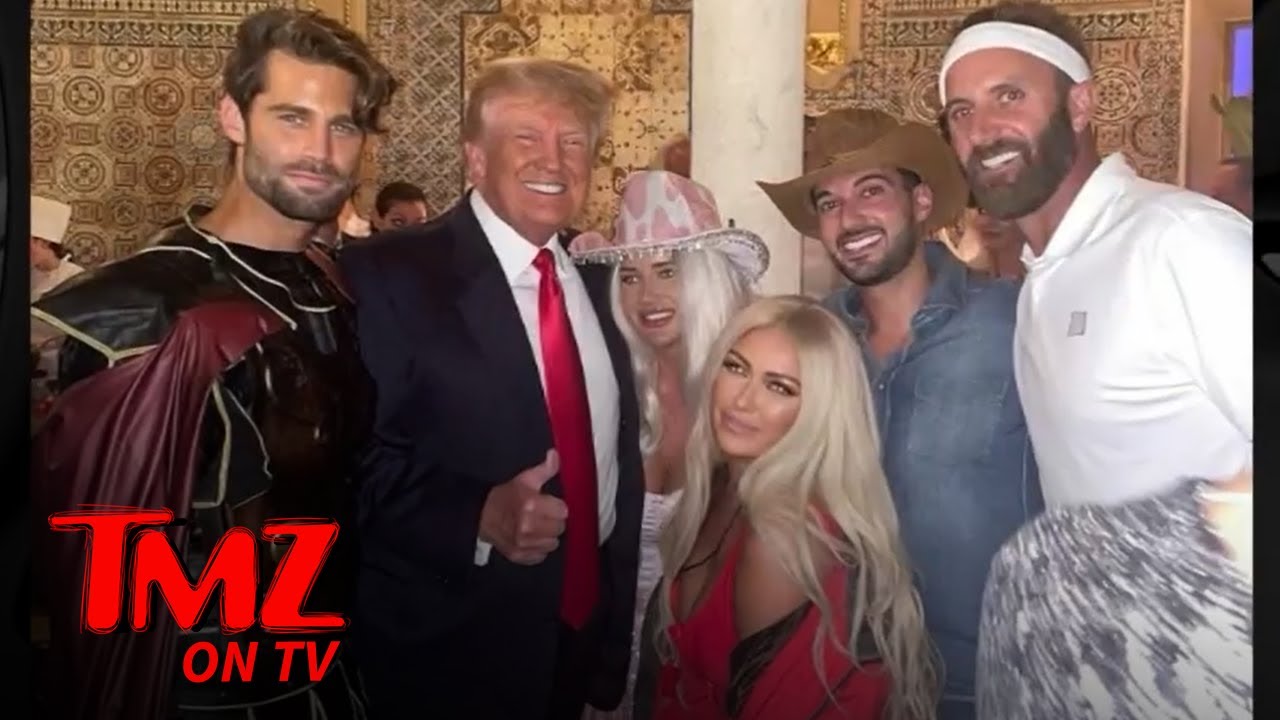 Donald Trump Parties With Dustin Johnson, Paulina Gretzky At Mar-a-Lago | TMZ TV