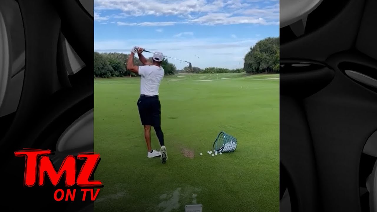 Tiger Woods Taking Full Swings On Golf Course Nine Months After Crash | TMZ TV
