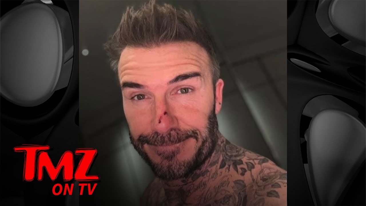 David Beckham's Daughter Took a Bite Out of His Nose | TMZ TV