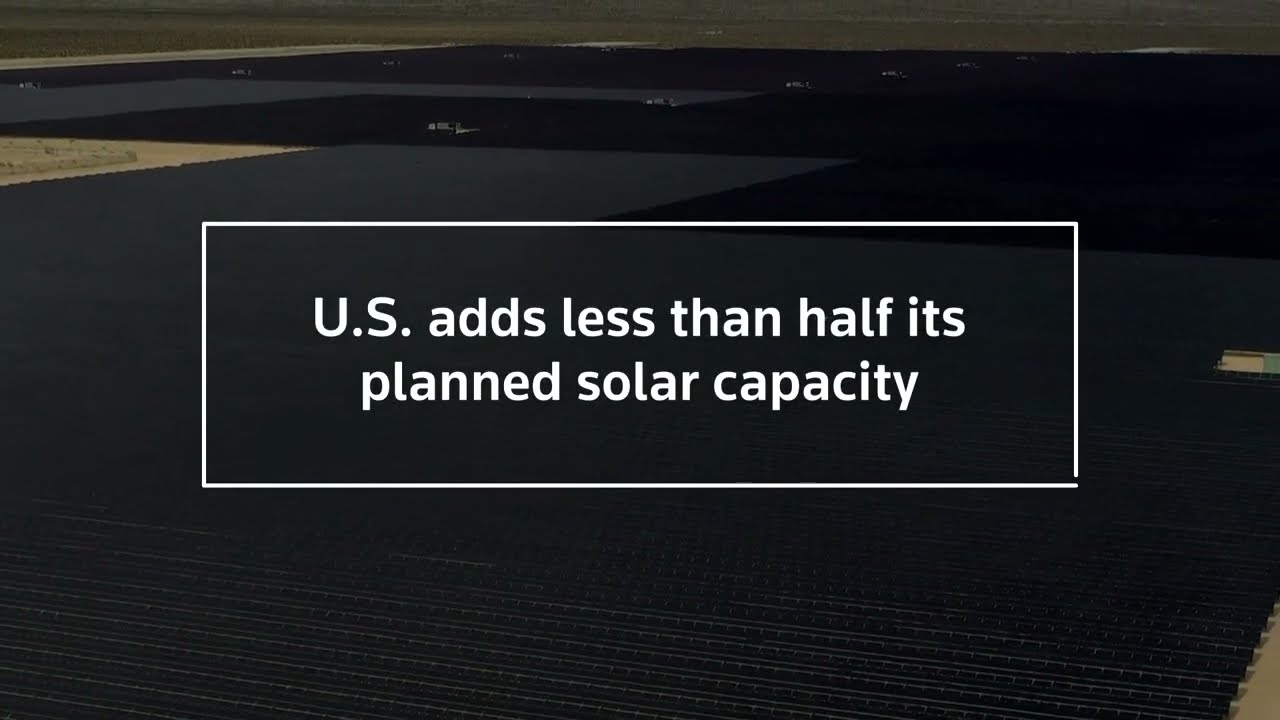U.S. adds less than half its planned solar capacity