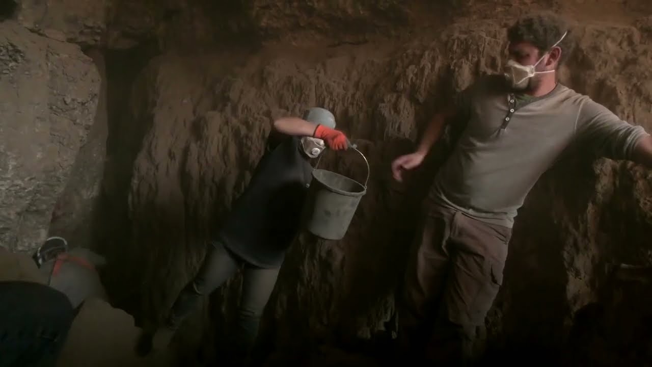Israeli archaeologists excavate ancient cave