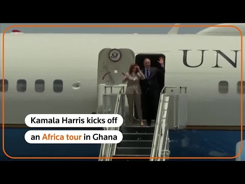 Kamala Harris lands in Ghana to begin Africa tour