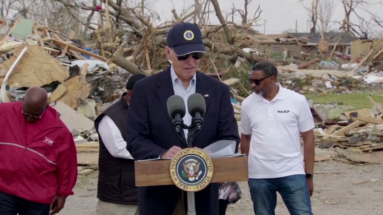 President Joe Biden visits tornado-hit Mississippi town