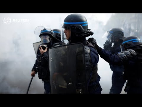 Clashes erupt at protests in Paris ahead of pension ruling