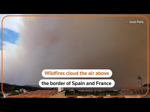 Wildfires rage on Spain's border with France