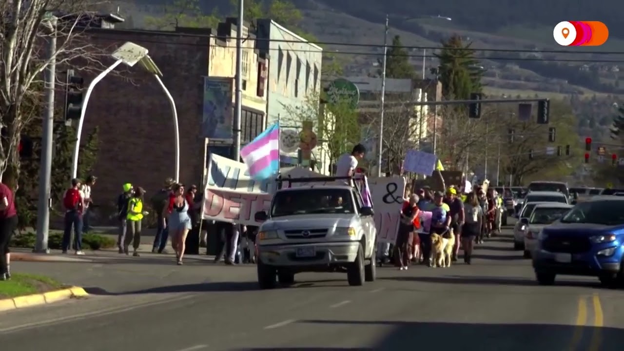 Protesters march for silenced transgender legislator