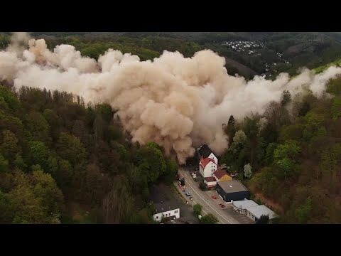 Bridge demolished with controlled explosion in Germany