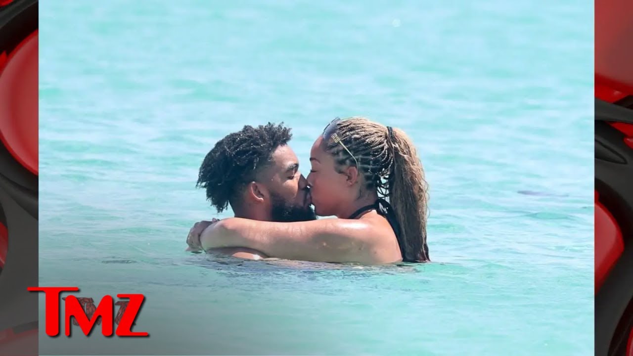 Karl-Anthony Towns Kisses Jordyn Woods During Vacation With Paul George | TMZ TV
