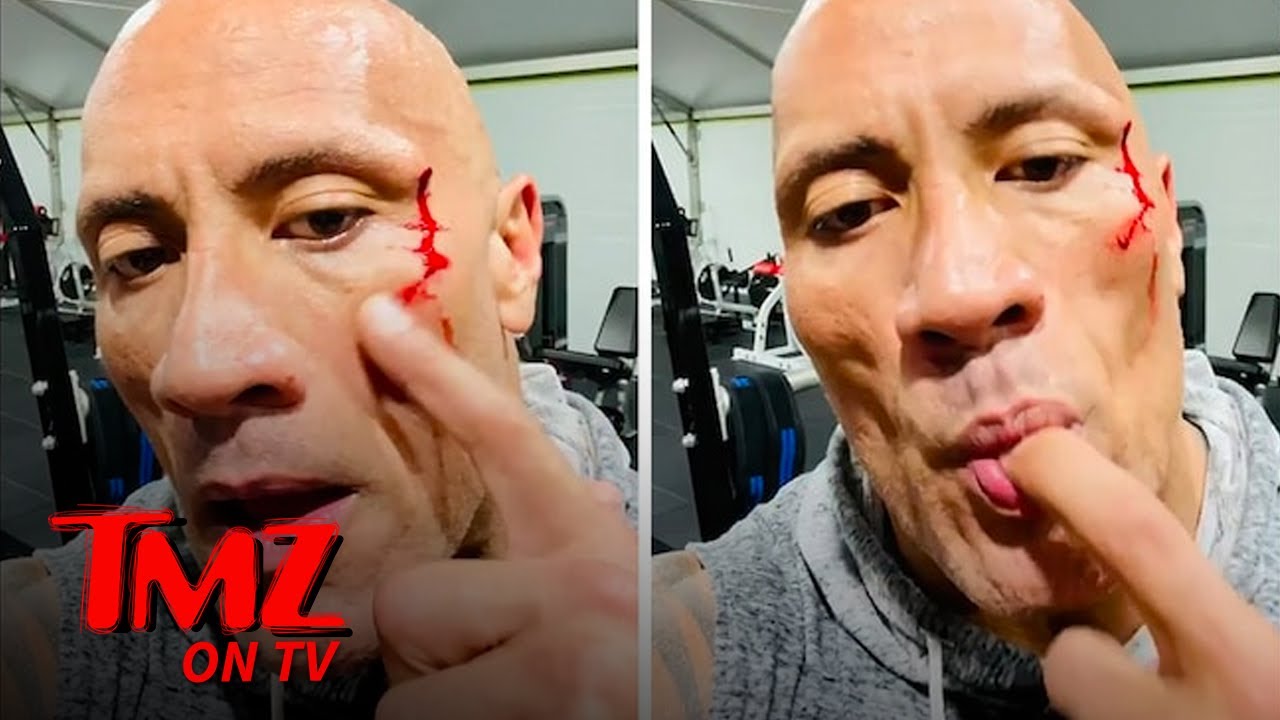The Rock Tastes His Own Blood After Gym Injury, Gets Stitches to Close Gash | TMZ TV